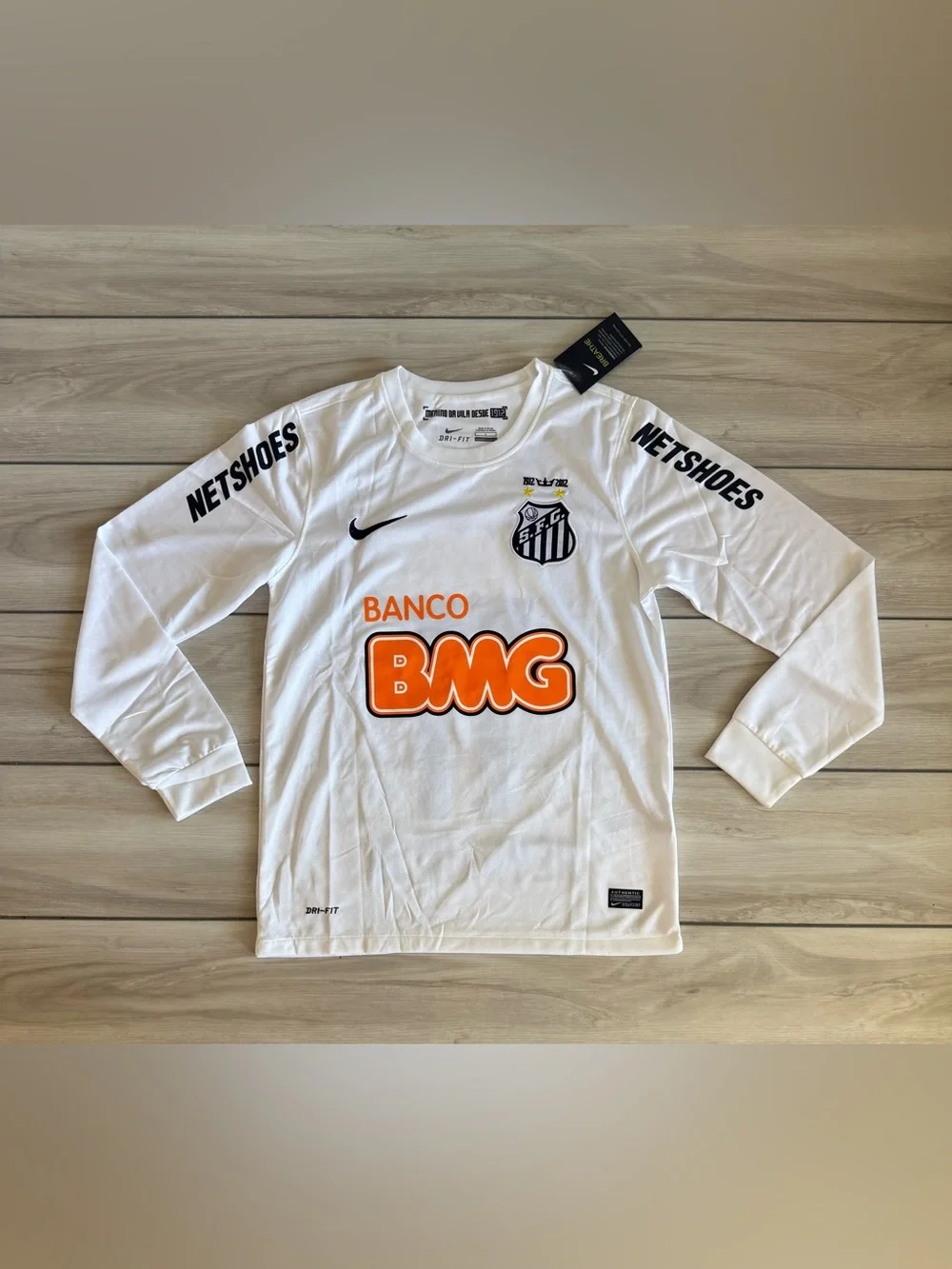 Nike Neymar Jr #11 Santos FC Retro Home Jersey White Small NWT IN PACKAGE